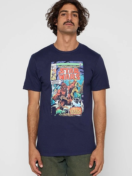 Zdjęcie produktu T-shirt z nadrukiem Star Wars granatowy