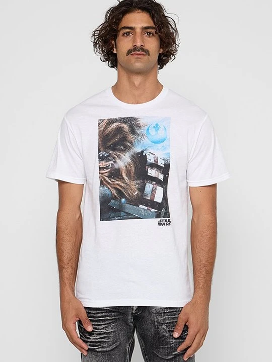 Zdjęcie produktu T-shirt z nadrukiem Star Wars biały