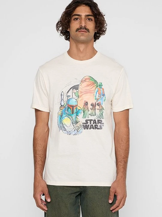 Zdjęcie produktu T-shirt z nadrukiem Star Wars beżowy