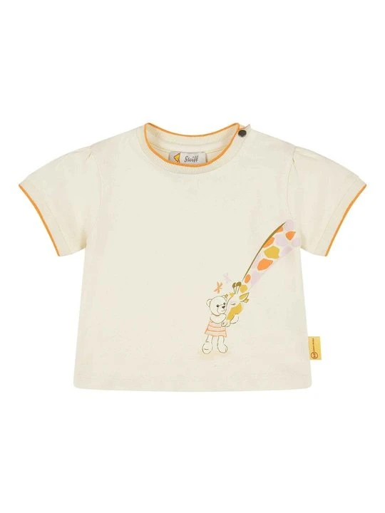 Zdjęcie produktu T-shirt z nadrukiem Steiff beżowy
