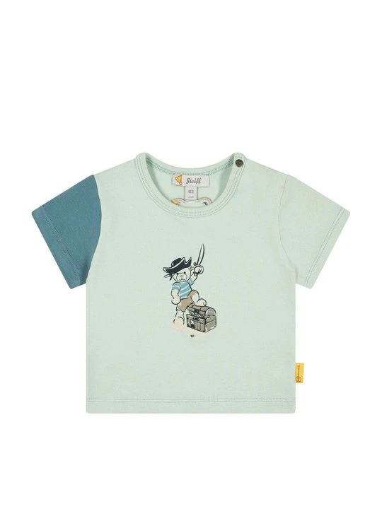Zdjęcie produktu T-shirt z nadrukiem Steiff turkusowy