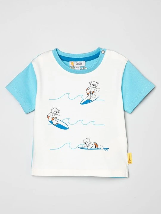 Zdjęcie produktu T-shirt z nadrukiem Steiff jasnoniebieski