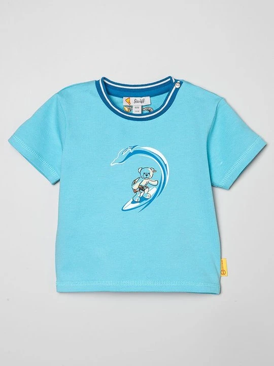 Zdjęcie produktu T-shirt z nadrukiem Steiff jasnoniebieski
