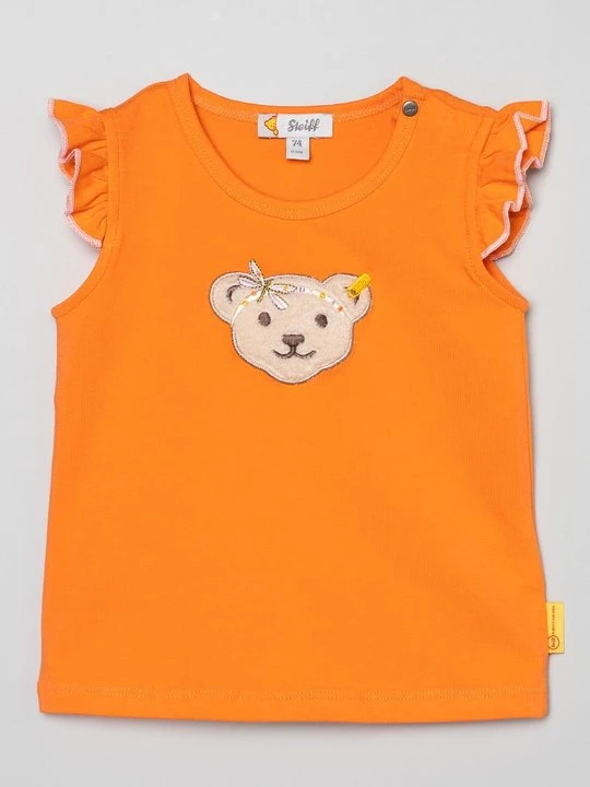 Zdjęcie produktu T-shirt z nadrukiem Steiff pomarańczowy
