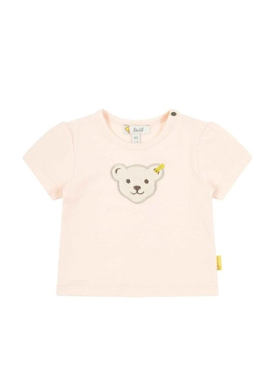 Zdjęcie produktu T-shirt z nadrukiem Steiff jasnoróżowy