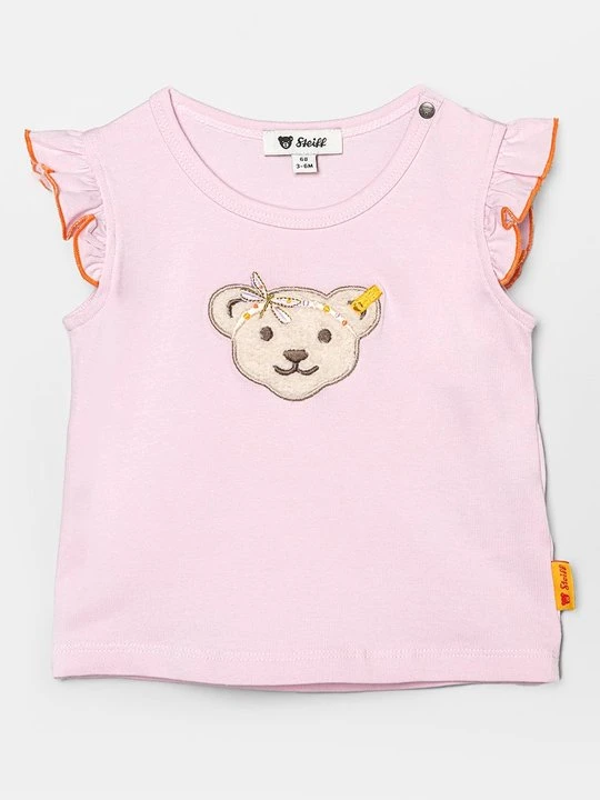 Zdjęcie produktu T-shirt z nadrukiem Steiff jasnoróżowy