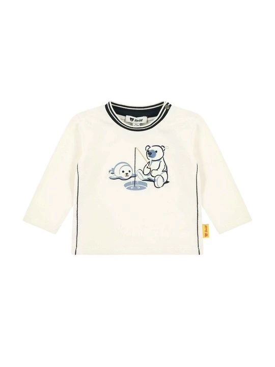 Zdjęcie produktu T-shirt z nadrukiem Steiff beżowy