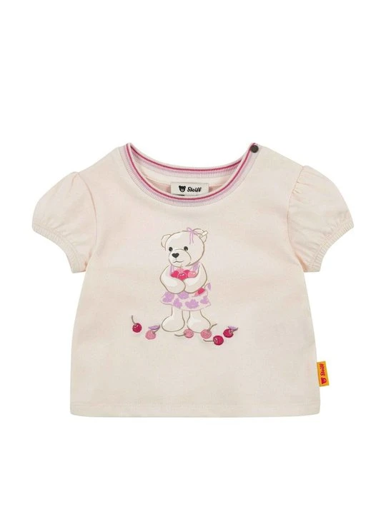 Zdjęcie produktu T-shirt z nadrukiem Steiff jasnoróżowy