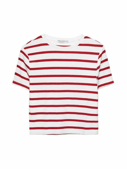 Zdjęcie produktu T-shirt z nadrukiem Stradivarius czerwony