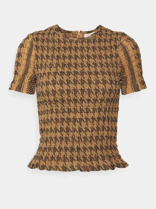 Zdjęcie produktu T-shirt z nadrukiem SUMMERY Copenhagen ciemnobrązowy