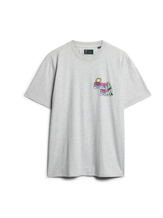 Zdjęcie produktu T-shirt z nadrukiem Superdry jasnoszary