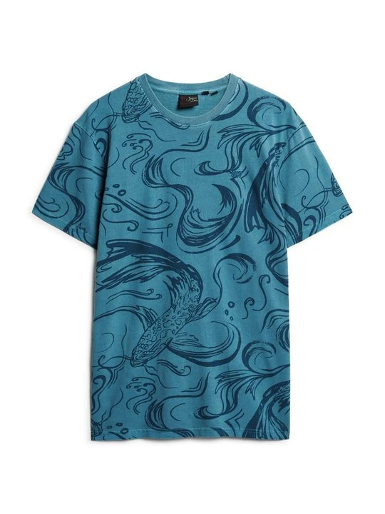 Zdjęcie produktu T-shirt z nadrukiem Superdry niebieski
