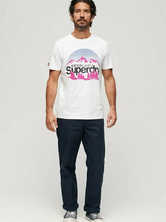 Zdjęcie produktu T-shirt z nadrukiem Superdry biały