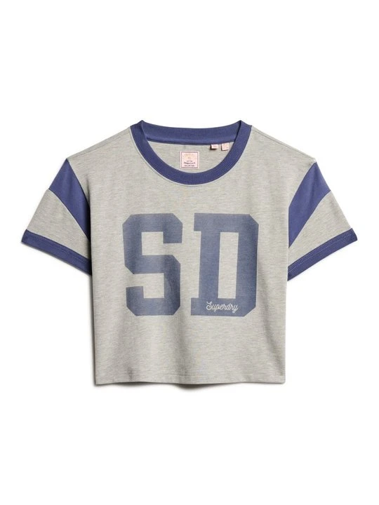 Zdjęcie produktu T-shirt z nadrukiem Superdry ciemnoszary
