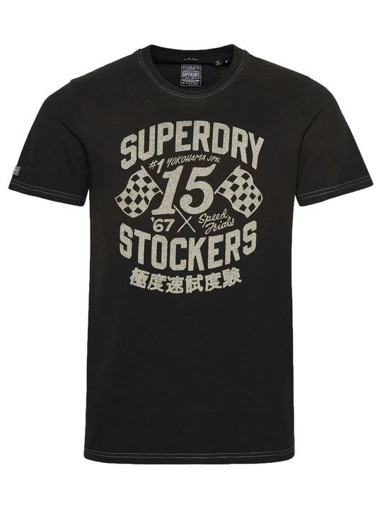 Zdjęcie produktu T-shirt z nadrukiem Superdry antracytowy