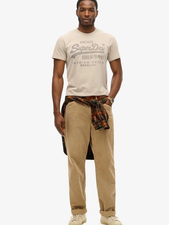 Zdjęcie produktu T-shirt z nadrukiem Superdry beżowy