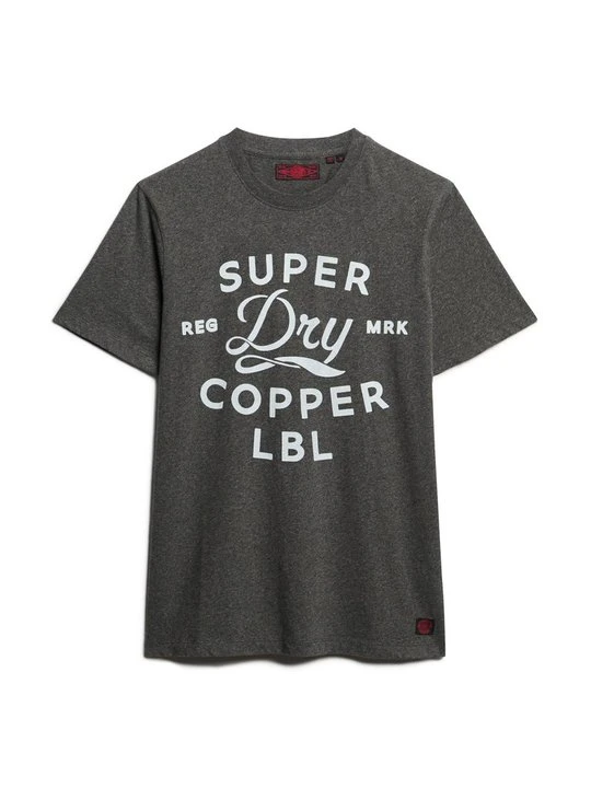Zdjęcie produktu T-shirt z nadrukiem Superdry ciemnoszary