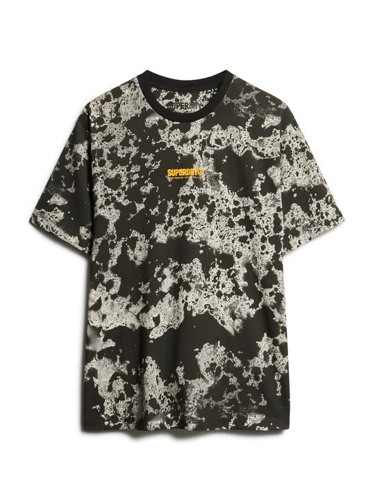 Zdjęcie produktu T-shirt z nadrukiem Superdry czarny melanż