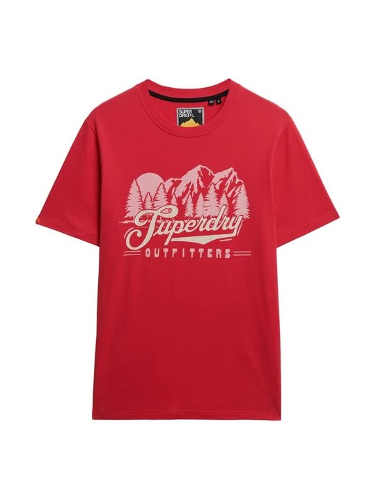 Zdjęcie produktu T-shirt z nadrukiem Superdry czerwony