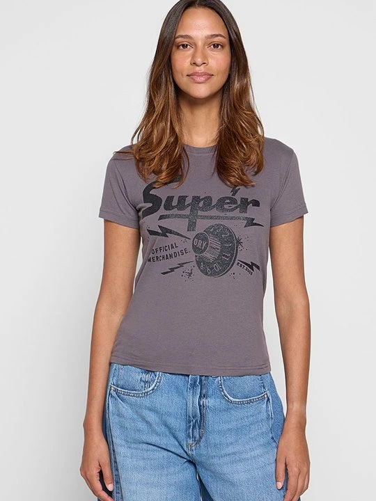 Zdjęcie produktu T-shirt z nadrukiem Superdry szary
