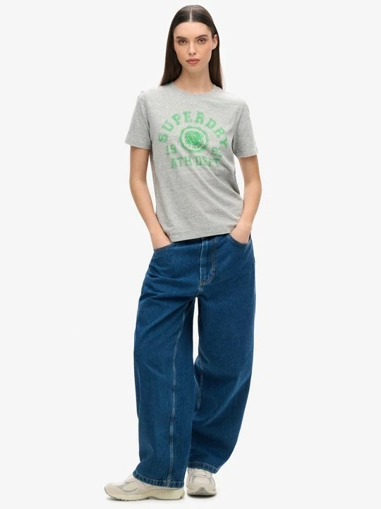 Zdjęcie produktu T-shirt z nadrukiem Superdry szary melanż