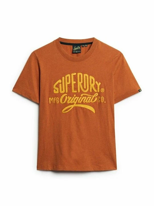 Zdjęcie produktu T-shirt z nadrukiem Superdry ciemnopomarańczowy