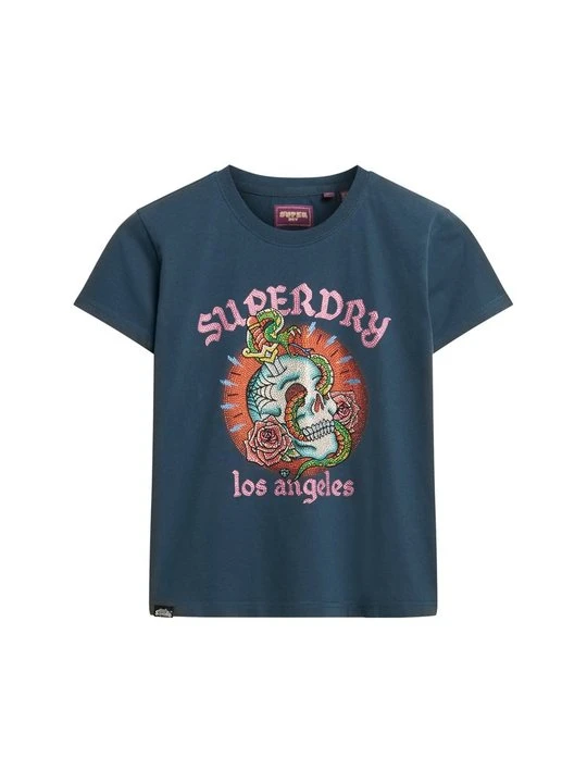 Zdjęcie produktu T-shirt z nadrukiem Superdry niebieski