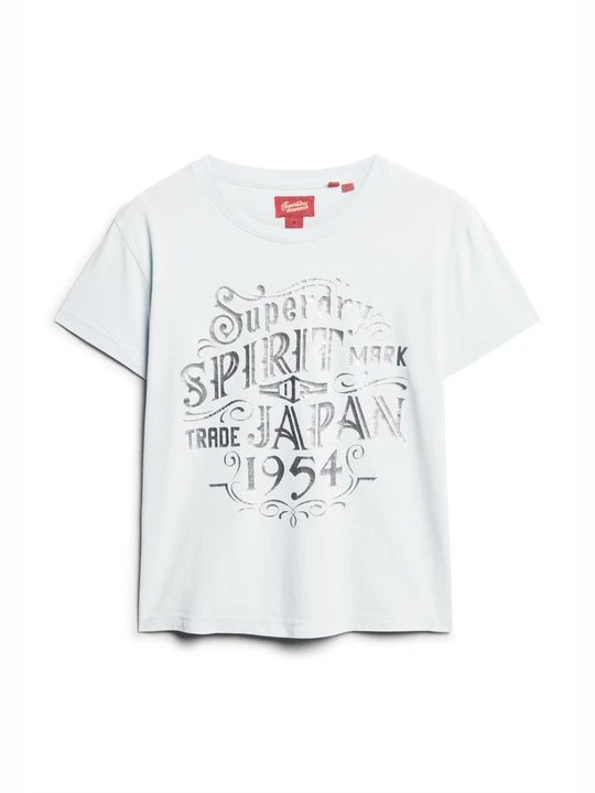 Zdjęcie produktu T-shirt z nadrukiem Superdry jasnoniebieski