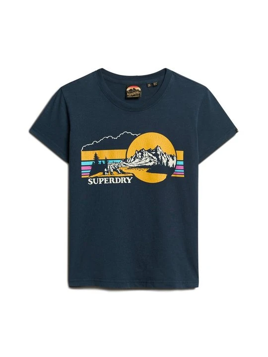 Zdjęcie produktu T-shirt z nadrukiem Superdry niebieski