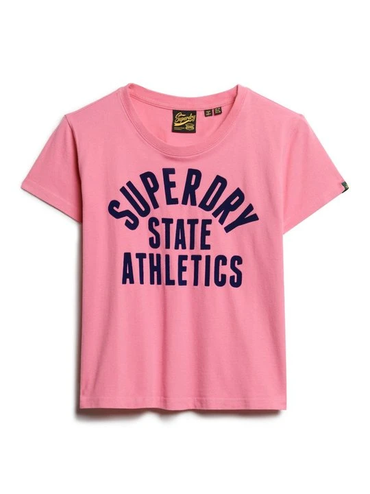 Zdjęcie produktu T-shirt z nadrukiem Superdry różowy