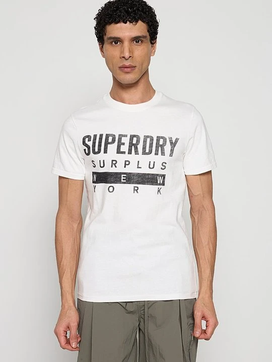 Zdjęcie produktu T-shirt z nadrukiem Superdry biały