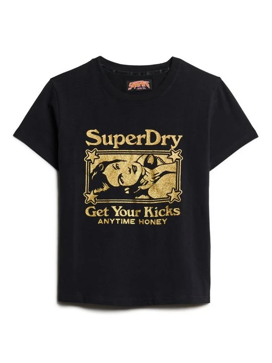 Zdjęcie produktu T-shirt z nadrukiem Superdry czarny