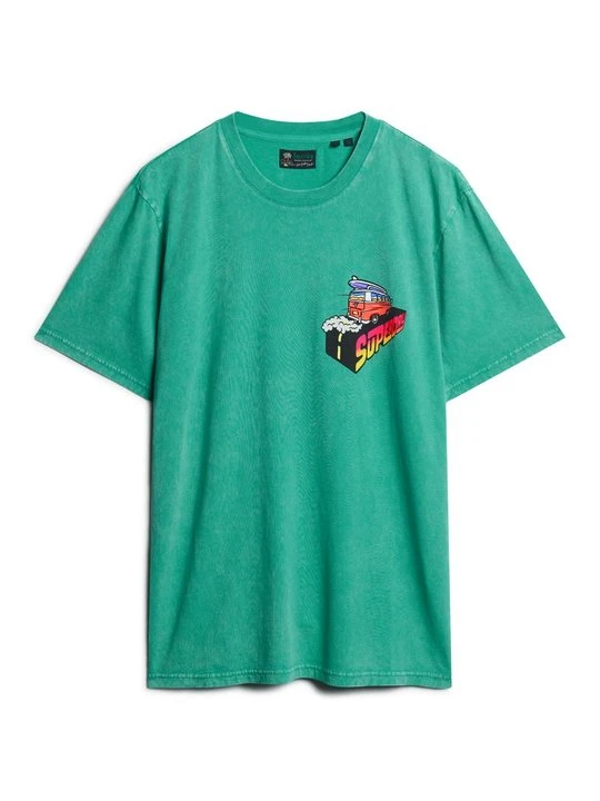 Zdjęcie produktu T-shirt z nadrukiem Superdry zielony