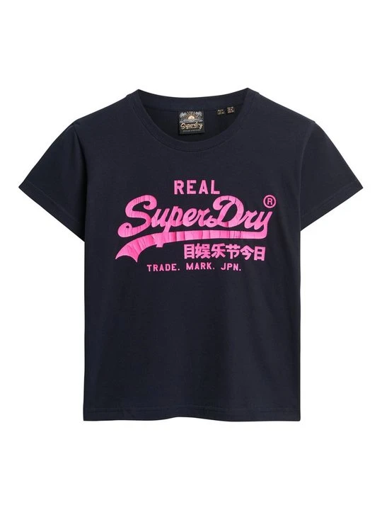 Zdjęcie produktu T-shirt z nadrukiem Superdry granatowy