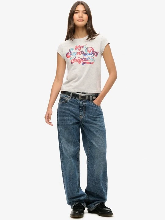 Zdjęcie produktu T-shirt z nadrukiem Superdry szary
