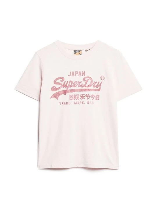 Zdjęcie produktu T-shirt z nadrukiem Superdry różowy