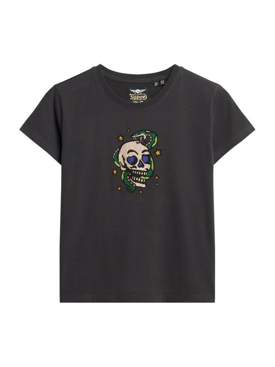 Zdjęcie produktu T-shirt z nadrukiem Superdry czarny
