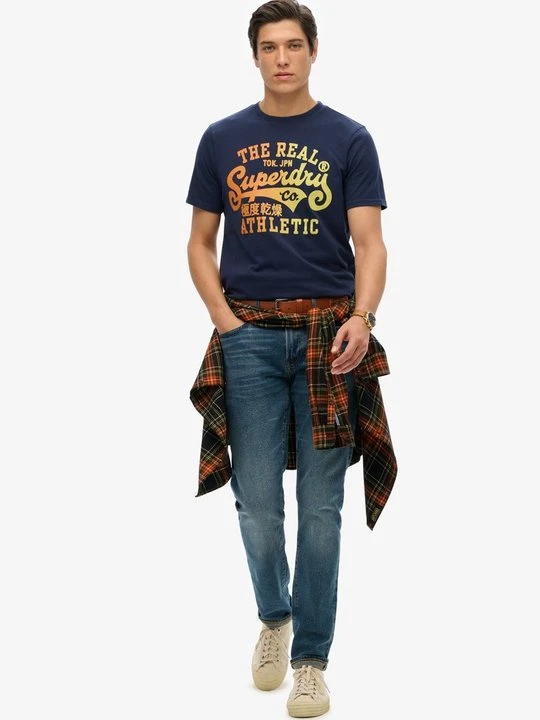 Zdjęcie produktu T-shirt z nadrukiem Superdry niebieski