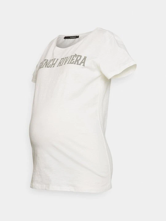 Zdjęcie produktu T-shirt z nadrukiem Supermom mleczny