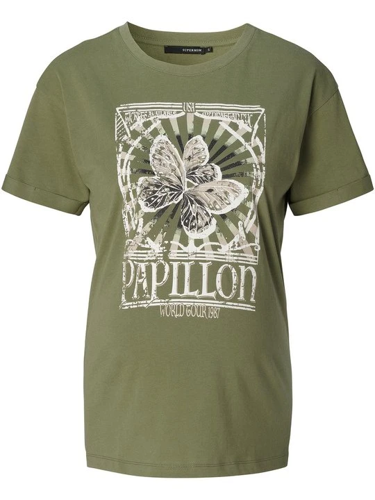 Zdjęcie produktu T-shirt z nadrukiem Supermom zielony