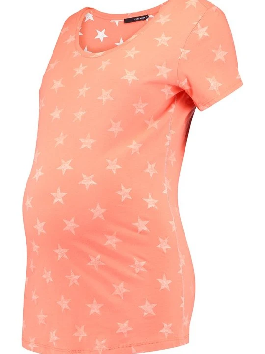 Zdjęcie produktu T-shirt z nadrukiem Supermom koralowy