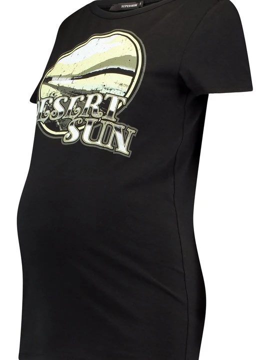 Zdjęcie produktu T-shirt z nadrukiem Supermom czarny