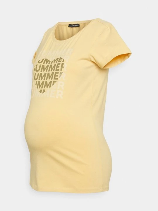 Zdjęcie produktu T-shirt z nadrukiem Supermom jasnożółty