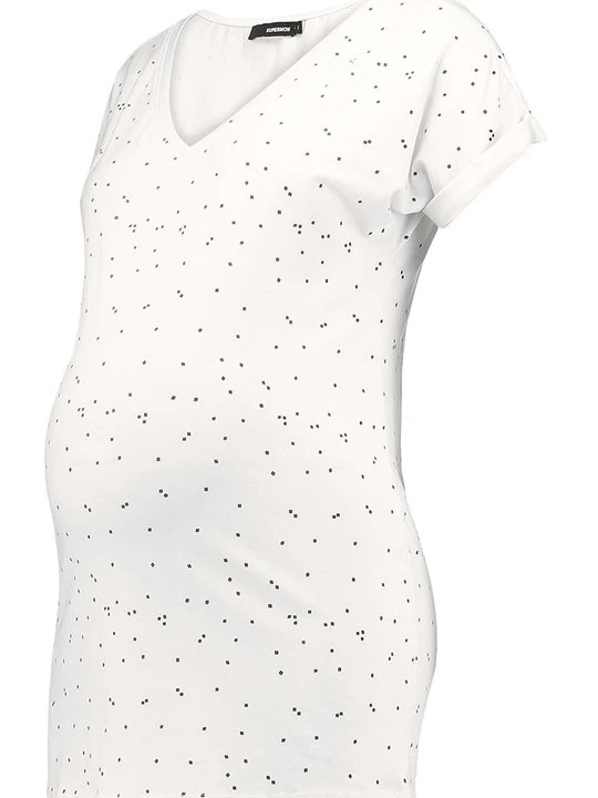 Zdjęcie produktu T-shirt z nadrukiem Supermom mleczny