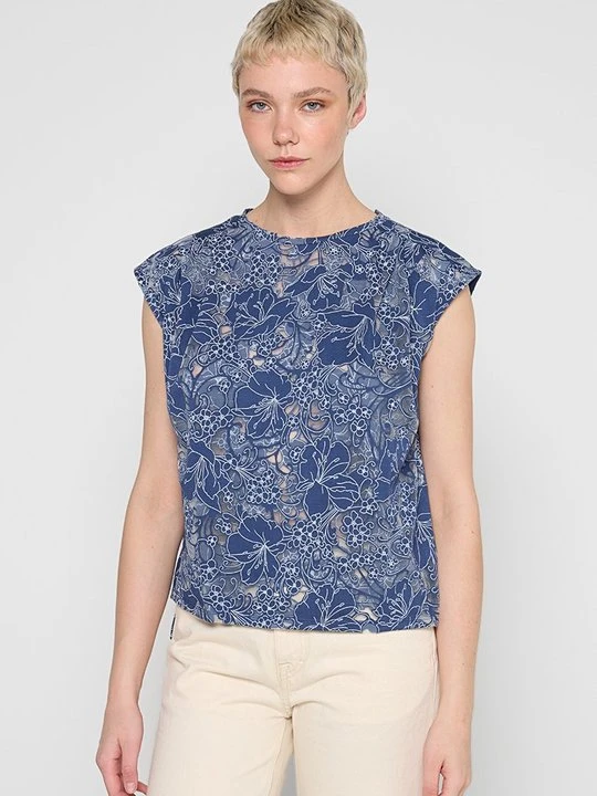 Zdjęcie produktu T-shirt z nadrukiem Ted Baker niebieski