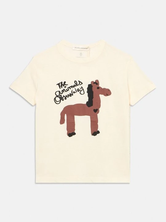 Zdjęcie produktu T-shirt z nadrukiem THE ANIMALS OBSERVATORY mleczny