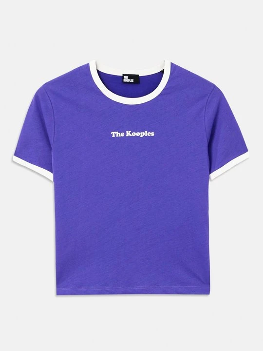 Zdjęcie produktu T-shirt z nadrukiem The Kooples niebieski