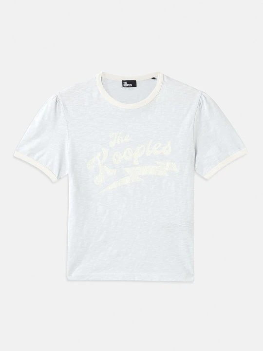 Zdjęcie produktu T-shirt z nadrukiem The Kooples jasnoniebieski