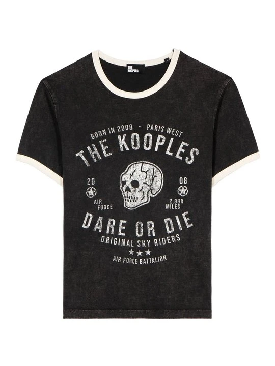 Zdjęcie produktu T-shirt z nadrukiem The Kooples czarny