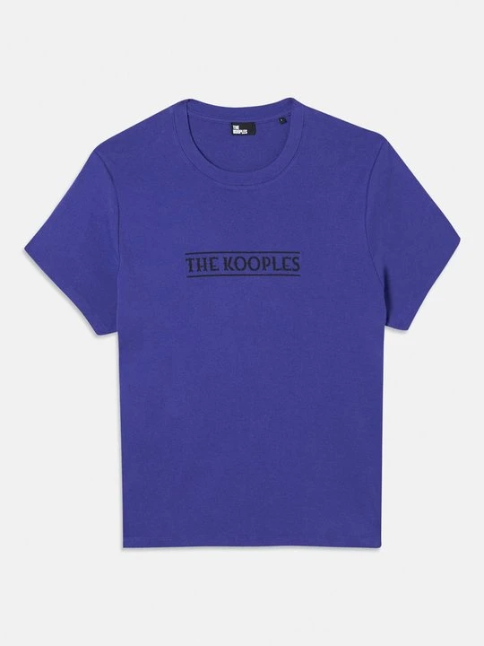Zdjęcie produktu T-shirt z nadrukiem The Kooples niebieski
